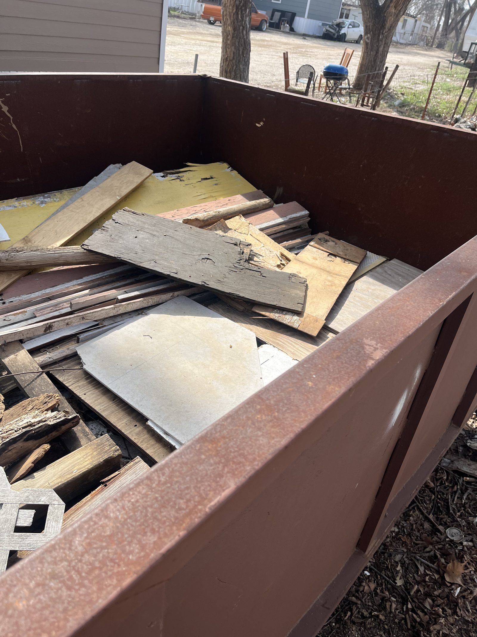 Dumpster Rental — dumpster rental job by Gone Today Junk Hauling